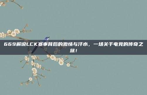 669解说LCK赛事背后的激情与汗水，一场关于电竞的传奇之旅！