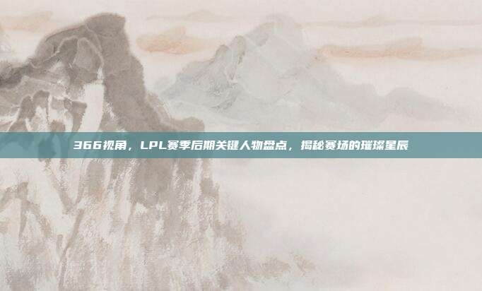 366视角，LPL赛季后期关键人物盘点，揭秘赛场的璀璨星辰