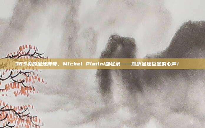 365页的足球传奇，Michel Platini回忆录——倾听足球巨星的心声！📖