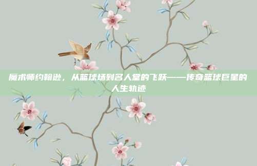 魔术师约翰逊，从篮球场到名人堂的飞跃——传奇篮球巨星的人生轨迹