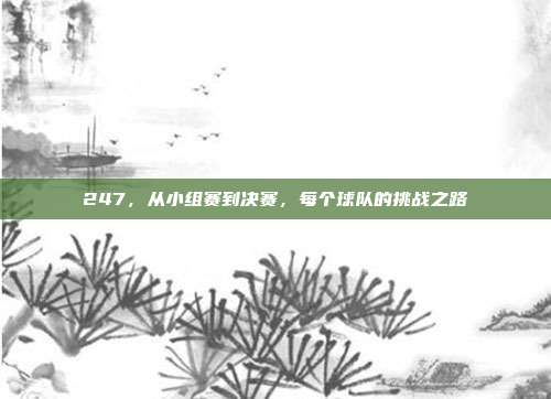 247，从小组赛到决赛，每个球队的挑战之路